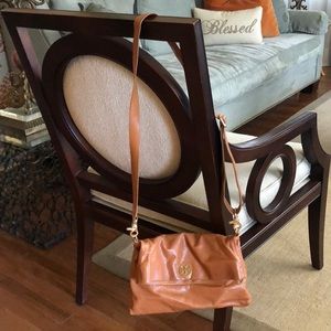 Tory Burch brown leather cross body bag!